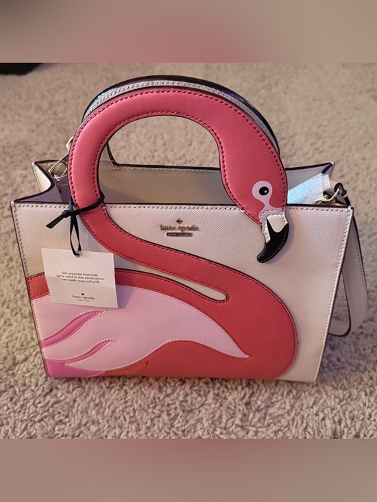 kate spade Handbags - kate spade Pink Flamingo bleach bone by the pool flamingo sam Applique Satchel